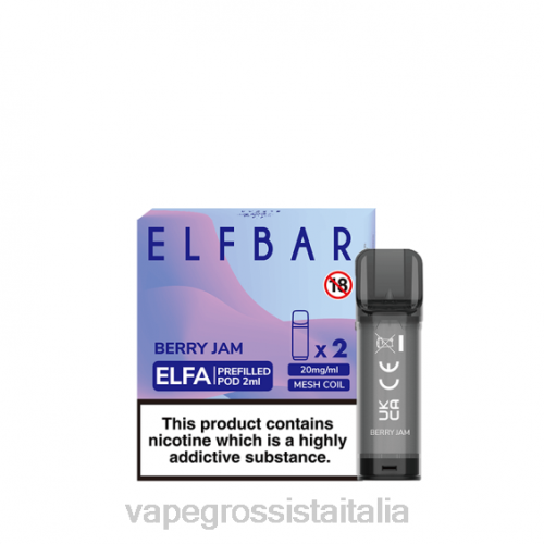 Vape All'Ingrosso - marmellata di frutti di bosco V620341 ELFBAR Elfa capsula preriempita - 2 ml - 20 mg (confezione da 2)