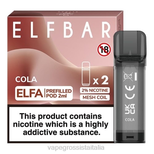 Vape Italia Centro Mirum - Coca Cola V620319 ELFBAR Elfa capsula preriempita - 2 ml - 20 mg (confezione da 2)