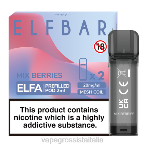Vape Italia Centro Mirum - mescolare le bacche V620339 ELFBAR Elfa capsula preriempita - 2 ml - 20 mg (confezione da 2)