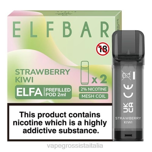 Vape Italia Collemarino - kiwi fragola V620317 ELFBAR Elfa capsula preriempita - 2 ml - 20 mg (confezione da 2)