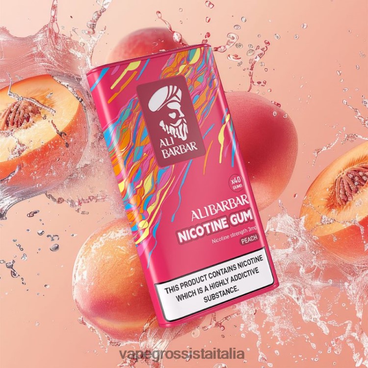 Vape Italia Ancona - Alibarbar gomma alla nicotina pesca 8TR48B84