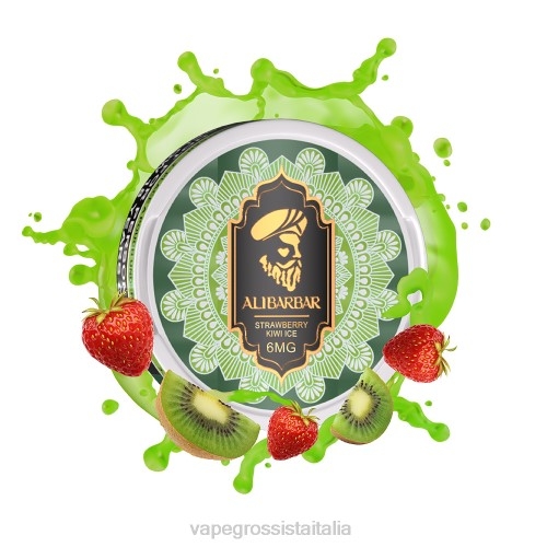 Vape Italia Ancona - ghiaccio alla fragola e kiwi V62054 ALIBARBAR sacchetto di nicotina
