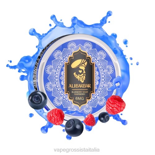 Vape Italia Fano - lampone acido al mirtillo V62066 ALIBARBAR sacchetto di nicotina