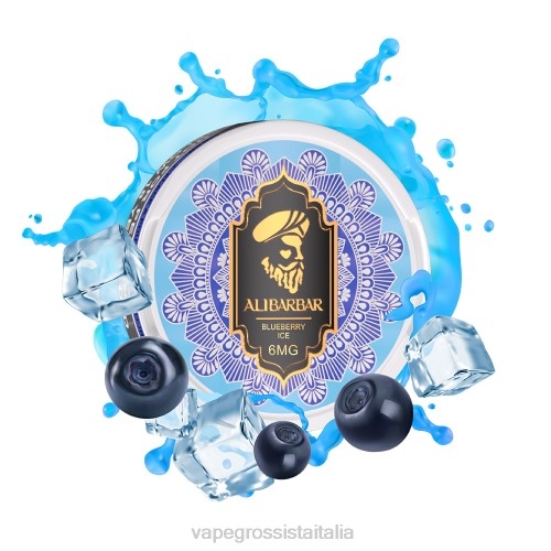 Vape Italia Osimo - ghiaccio al mirtillo V62065 ALIBARBAR sacchetto di nicotina