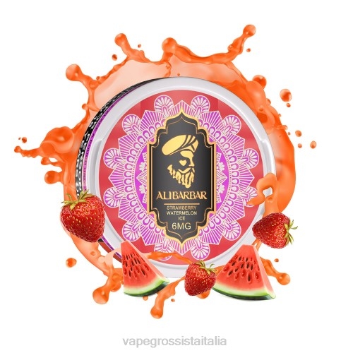 Vape Italia - gelato alla fragola e anguria V62053 ALIBARBAR sacchetto di nicotina