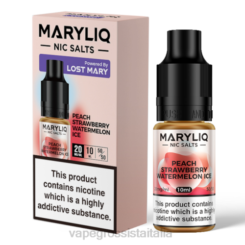 Vape All'Ingrosso - ghiaccio di anguria, fragola e pesca V620451 LOST MARY MARYLIQ sali di nicotina - 10 ml - 20 mg