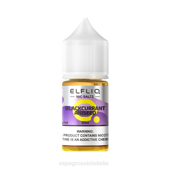 Vape Italia Centro Mirum - ELFBAR ELFLIQ Nic Salt 30ml aniseed di ribes nero 6HFX9