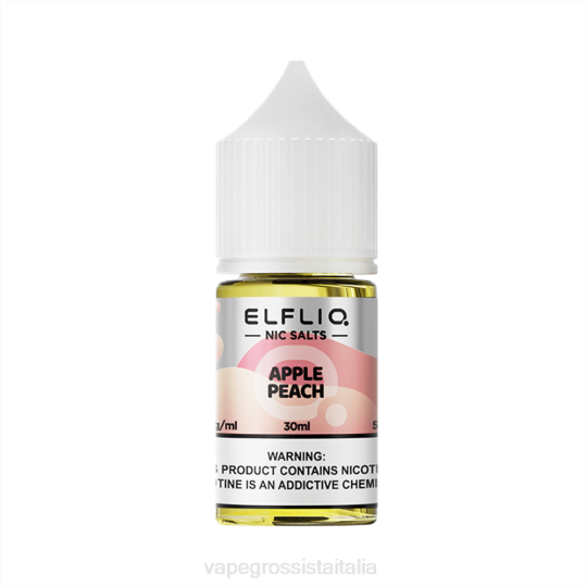Vape Italia Collemarino - ELFBAR ELFLIQ Nic Salt 30ml Pesca di mela 6HFX7