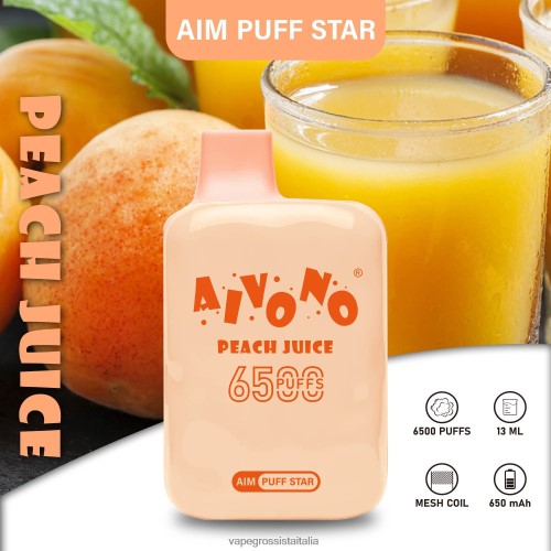 Vape Italia Centro Mirum - Aivono AIM PUFF STAR 6500 succo di pesca VZ4N66289