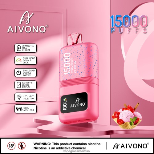 Vape Italia Fano - Aivono AIM magic 15000 gelato alla fragola VZ4N6666