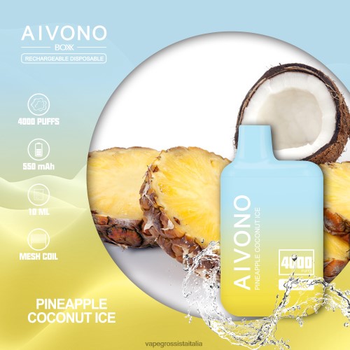 gelato al cocco e ananas