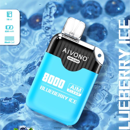 Vape Italia Fano - Aivono AIM CLEAR 8000 ghiaccio al mirtillo VZ4N66206