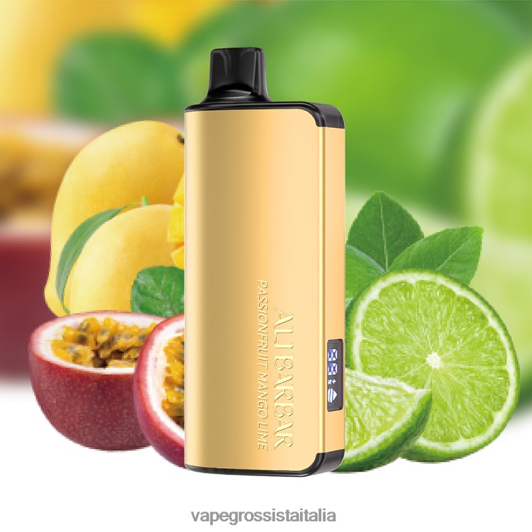 Vape Grossista Italia - Alibarbar Ingot 9000 vaporizzatore usa e getta lime mango frutto della passione 8TR48B22