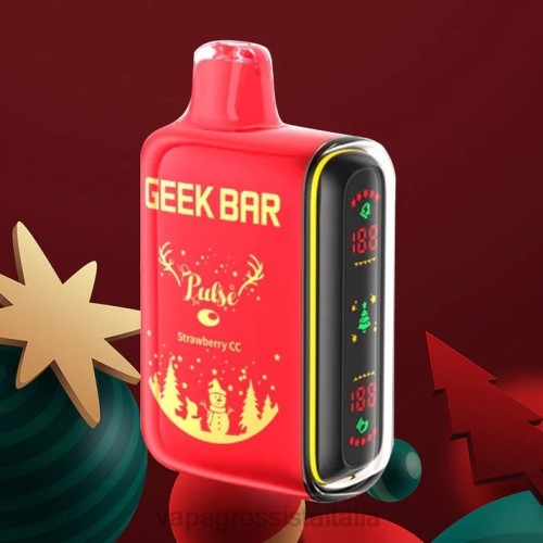 Vape Italia Fano - fragola cc V62086 GEEK BAR Pulse edizione festiva 7500 puff/15000 puff