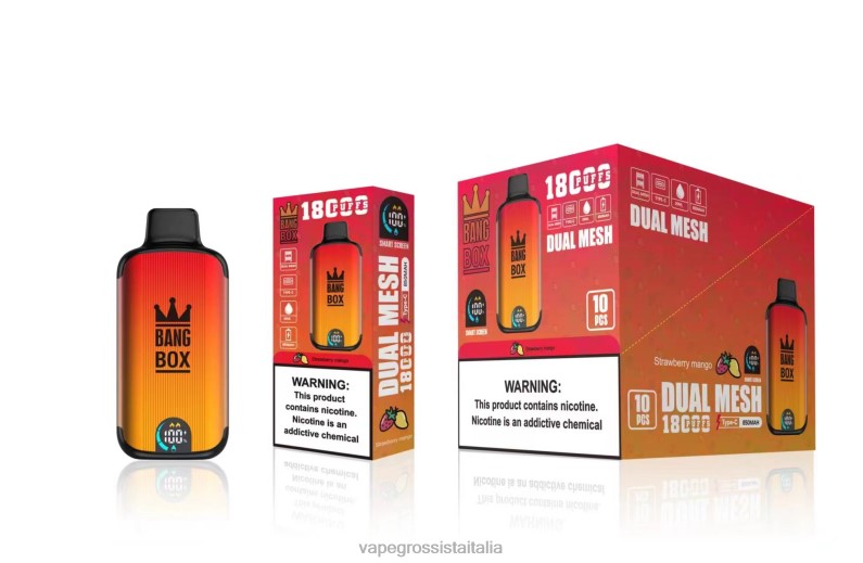 Vape All'Ingrosso - Bang Box 18000 sbuffi mango alla fragola 00FB699