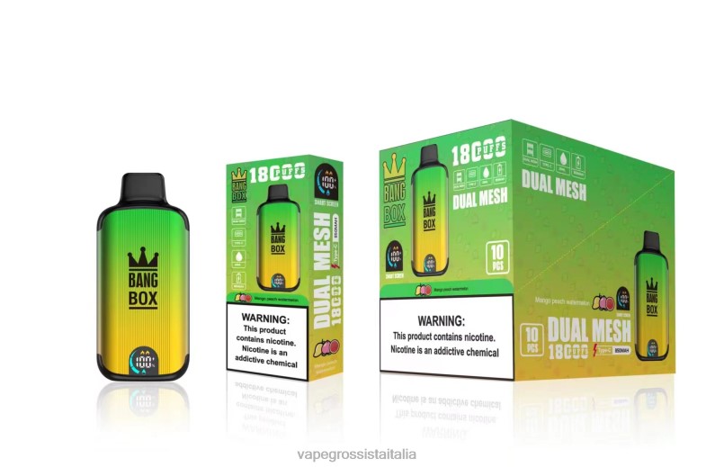Vape All'Ingrosso - Bang Box 18000 sbuffi mango, pesca, anguria 00FB689