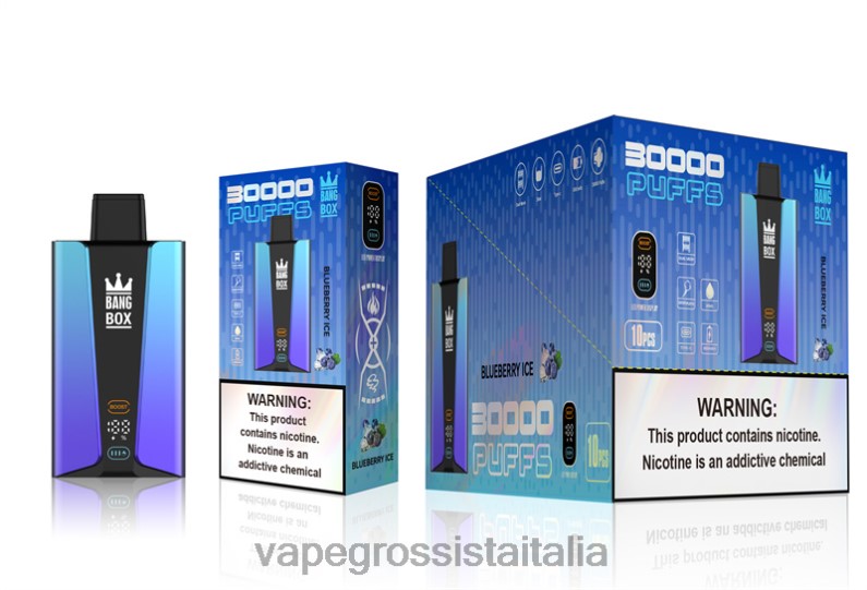 Vape All'Ingrosso - Bang Box Schermo intelligente da 30000 sbuffi ghiaccio al mirtillo 00FB679