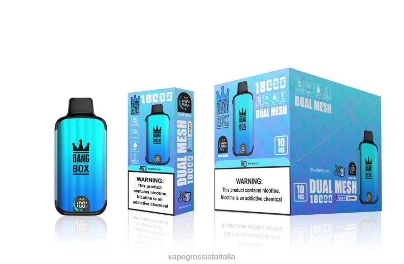 Vape Grossista Italia - Bang Box 18000 sbuffi ghiaccio al mirtillo 00FB690