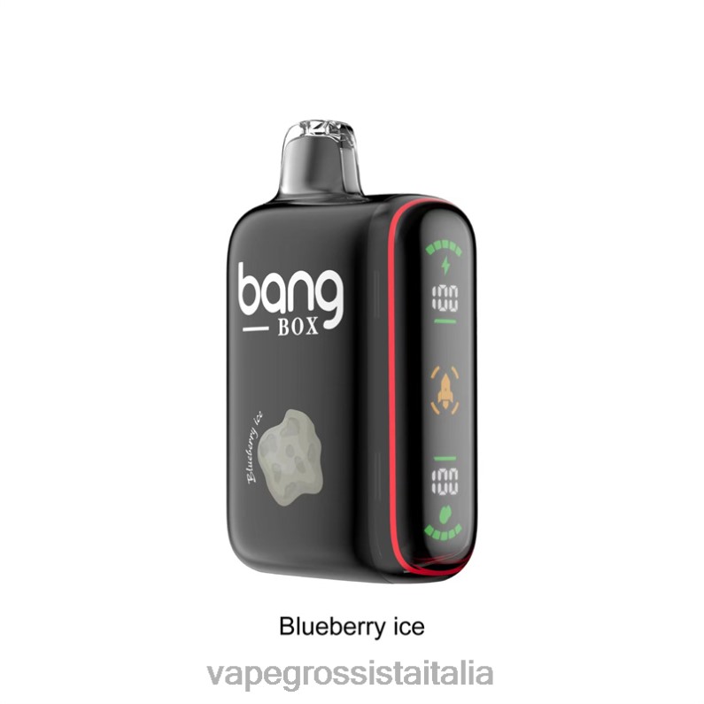 Vape Grossista Italia - Bang Box Display di potenza intelligente da 9000-18000 sbuffi ghiaccio al mirtillo 00FB632