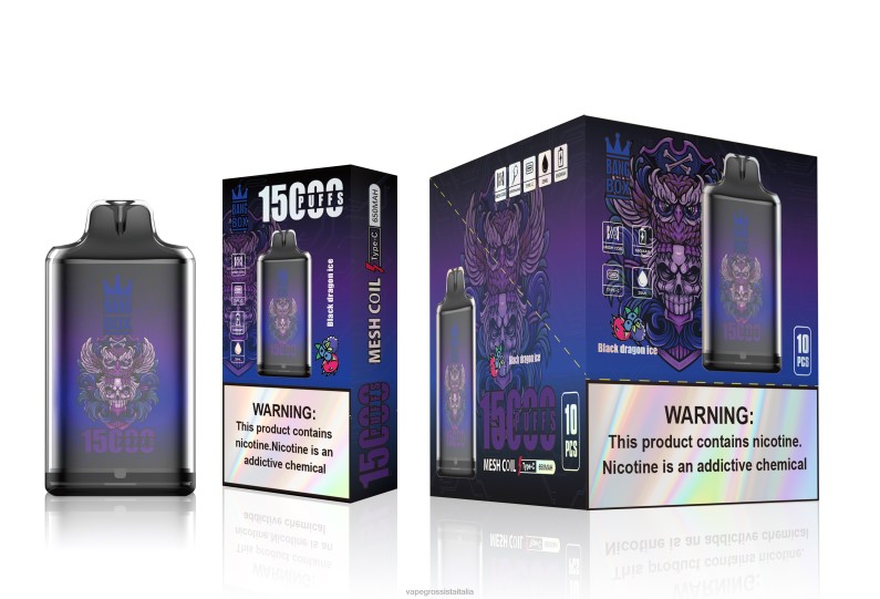 Vape Grossista Italia - Bang Box s1-15000 sbuffi ghiaccio del drago nero 00FB6110