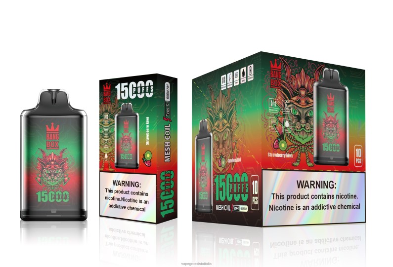 Vape Grossista Italia - Bang Box s1-15000 sbuffi kiwi fragola 00FB6100
