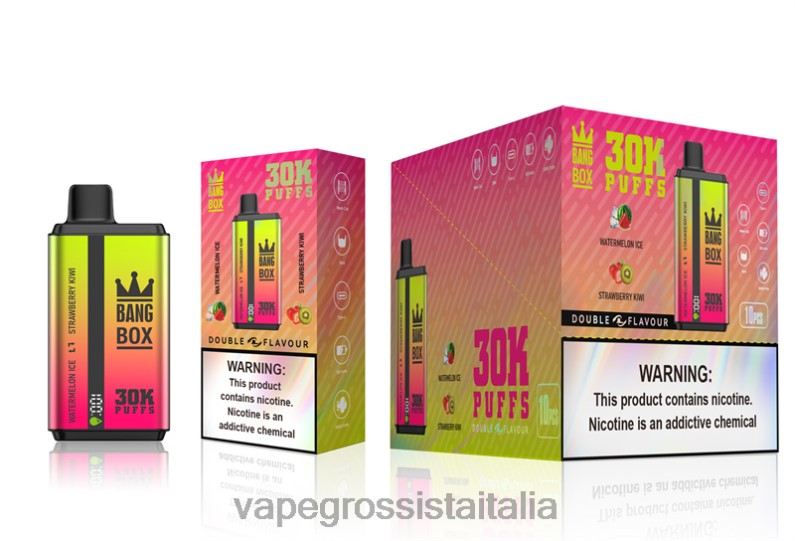 Vape Italia Ancona - Bang Box 30000 bignè doppi gusti ghiaccio all'anguria e kiwi alla fragola 00FB662