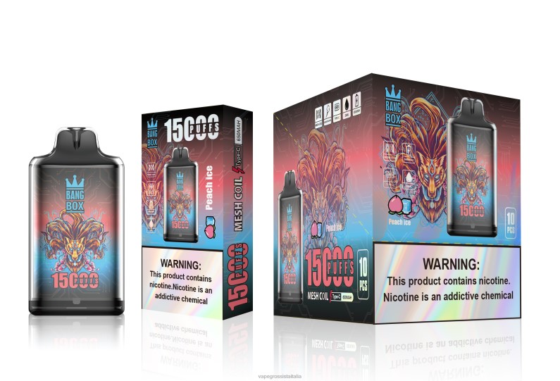Vape Italia Ancona - Bang Box s1-15000 sbuffi ghiaccio alla pesca 00FB6102