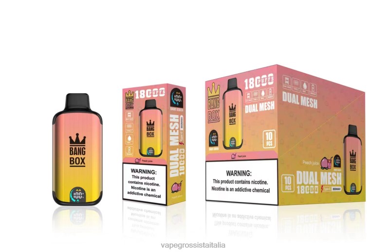 Vape Italia - Bang Box 18000 sbuffi succo di pesca 00FB691