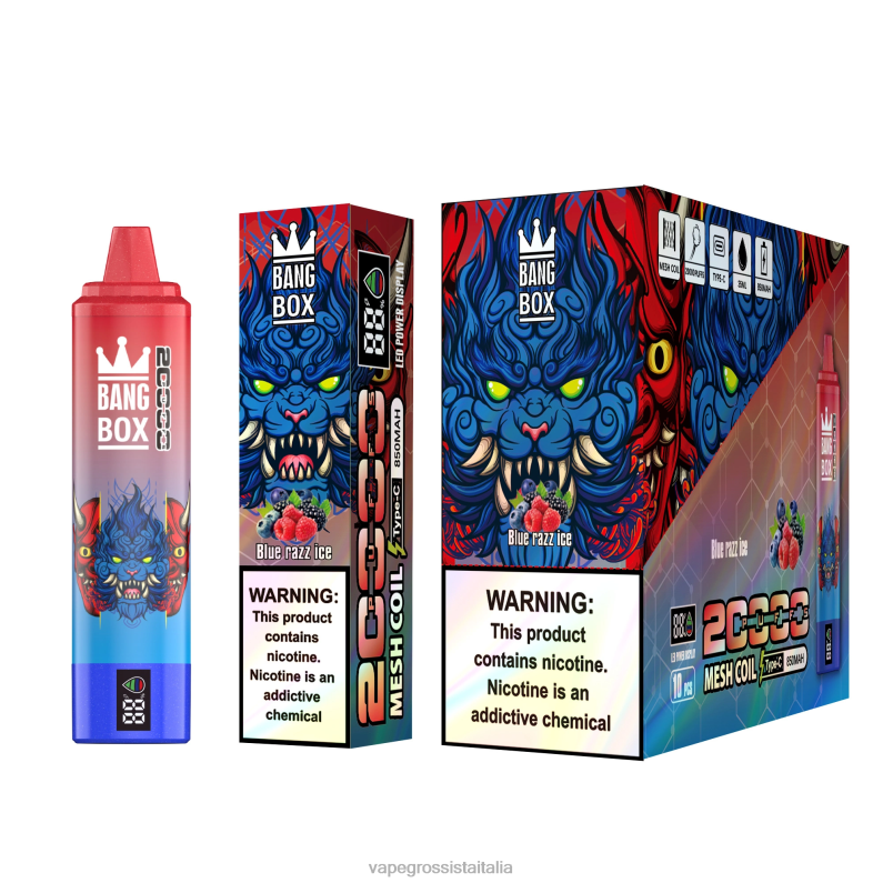 Vape Italia - Bang Box 20000 ghiaccio blu razz 00FB659