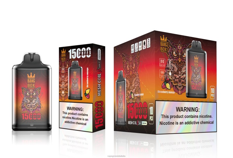 Vape Italia - Bang Box s1-15000 sbuffi mango alla fragola 00FB6101