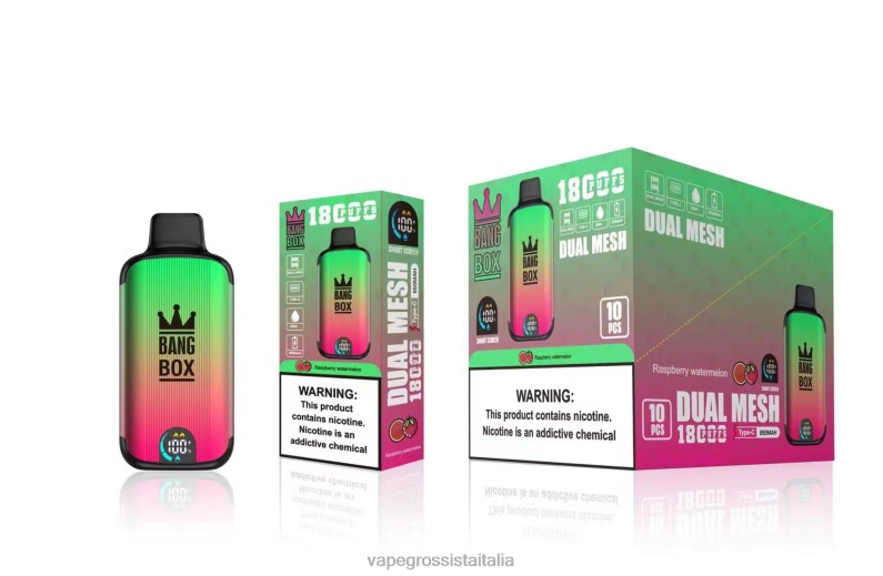 Vape Italia Centro Mirum - Bang Box 18000 sbuffi anguria al lampone 00FB697