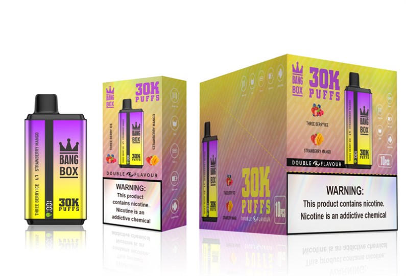 Vape Italia Centro Mirum - Bang Box 30000 bignè doppi gusti ghiaccio ai tre frutti di bosco e mango alla fragola 00FB667