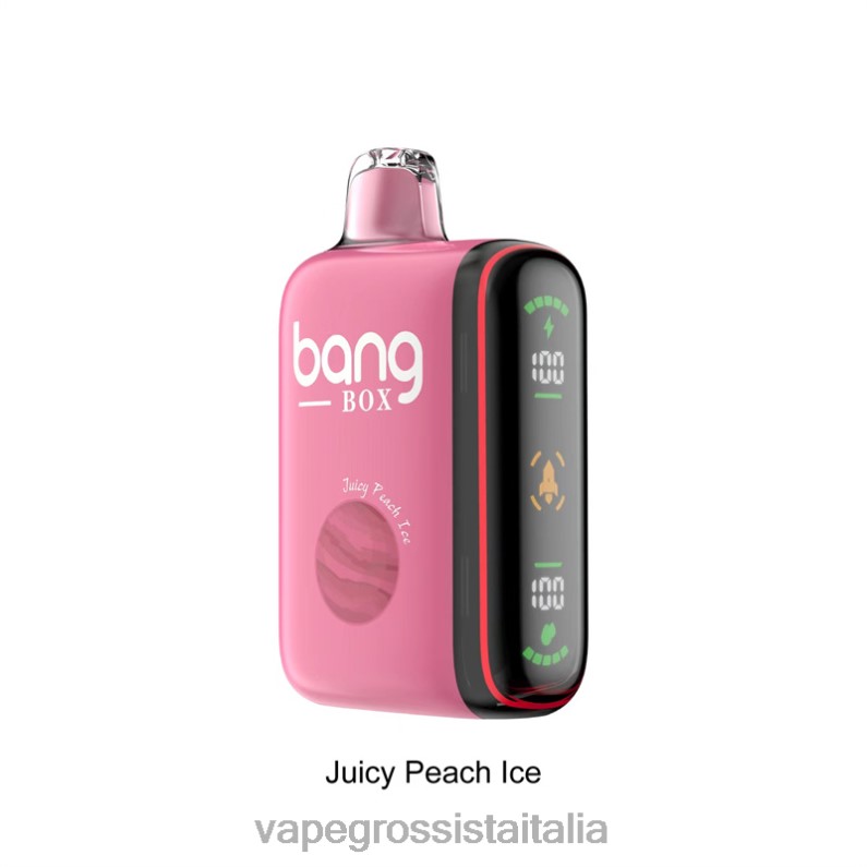 Vape Italia Centro Mirum - Bang Box Display di potenza intelligente da 9000-18000 sbuffi succoso gelato alla pesca 00FB629