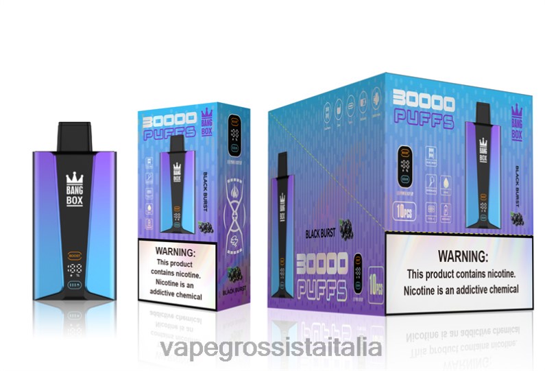 Vape Italia Centro Mirum - Bang Box Schermo intelligente da 30000 sbuffi scoppio nero 00FB677