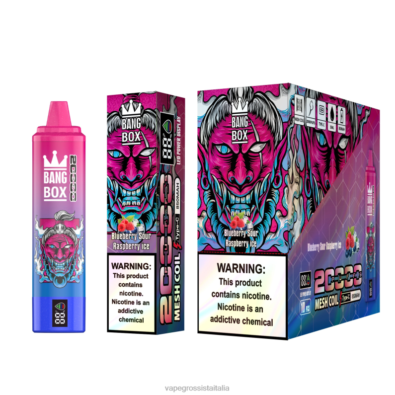 Vape Italia Recensioni - Bang Box 20000 gelato al lampone acido e mirtillo 00FB655