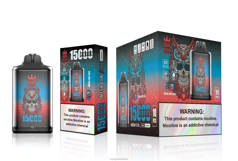 Vape Italia Recensioni - Bang Box s1-15000 sbuffi ghiaccio blu razz 00FB6108