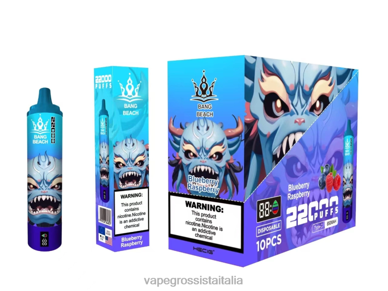 Vape Italia Ancona - Bang Beach Schermo intelligente da 22000 sbuffi lampone mirtillo 00FB614