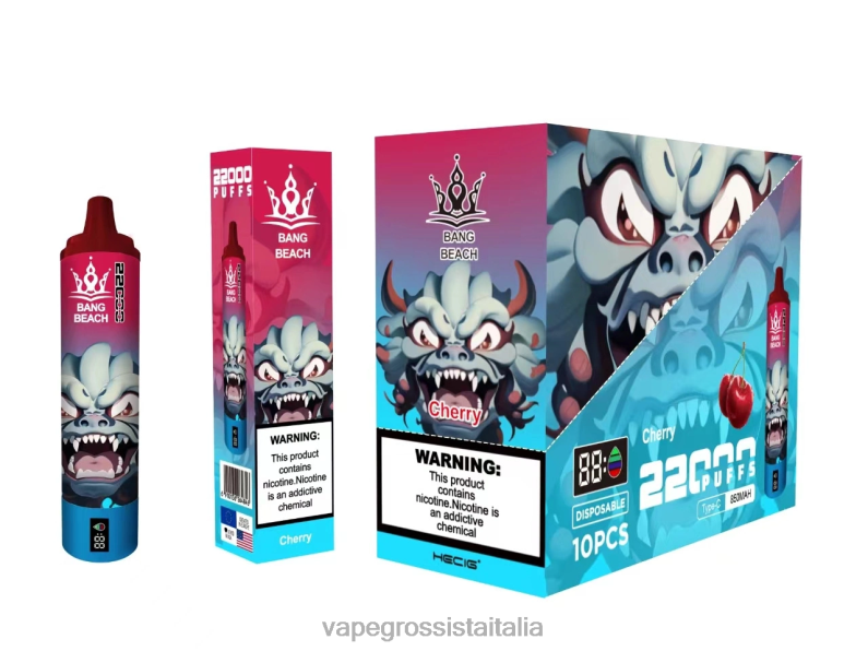 Vape Italia Collemarino - Bang Beach Schermo intelligente da 22000 sbuffi ciliegia 00FB617