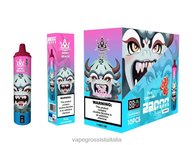 Vape Italia Osimo - Bang Beach Schermo intelligente da 22000 sbuffi limonata rosa 00FB615