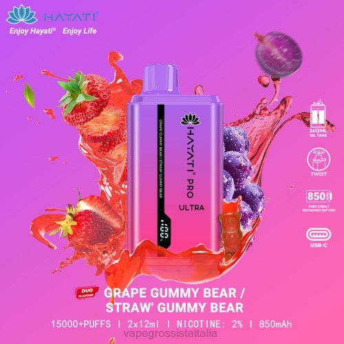 orsetto gommoso all'uva/orsetto gommoso alla fragola