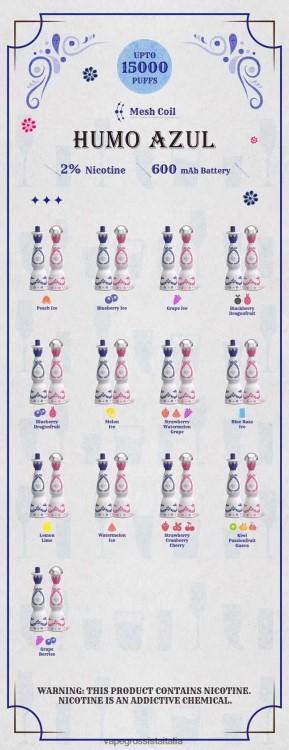 Vape Italia Ancona - Humo Azul 15000 boccate 2% monouso 8TR48B94