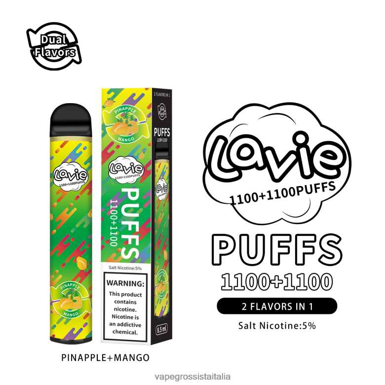 Vape Italia Fano - LAVIE BAR Switch 2200 sbuffi ZP0X2X296 ananas/mango