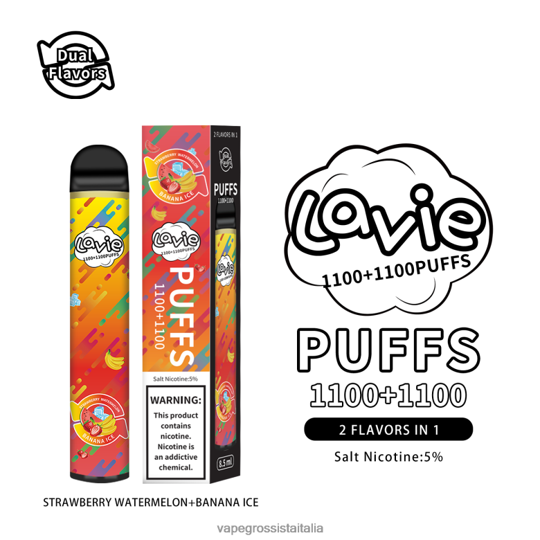 Vape Italia Osimo - LAVIE BAR Switch 2200 sbuffi ZP0X2X295 ghiaccio alla fragola, anguria/banana
