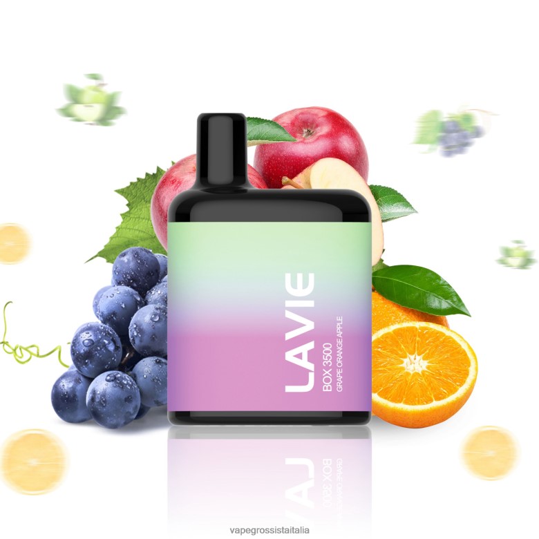 Vape Grossista Italia - LAVIE BOX 3500 sbuffi ZP0X2X212 mela arancia uva