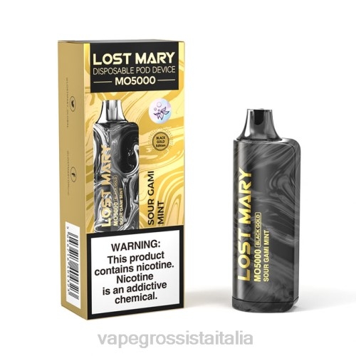 Vape Italia Fano - menta gami acida V620346 LOST MARY MO5000 oro nero 10ml