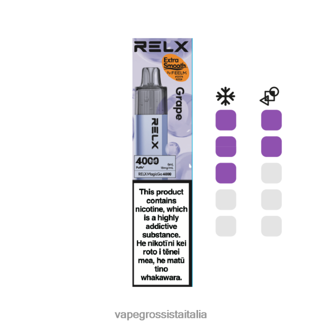 Vape Italia Fano - RELX MagicGo 4000 vaporizzatori usa e getta uva 6ZT82V6