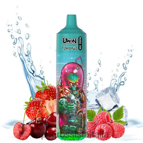 Vape Italia Collemarino - UWIN CRYSTAL Vaporizzatore usa e getta da 35k gelato alla fragola, lampone e ciliegia 6HDV6V22