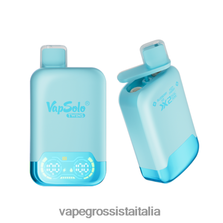 Vape All'Ingrosso - Vapsolo TWINS vaporizzatore usa e getta ghiaccio al mirtillo e ciliegia frizzante 8TR48B121