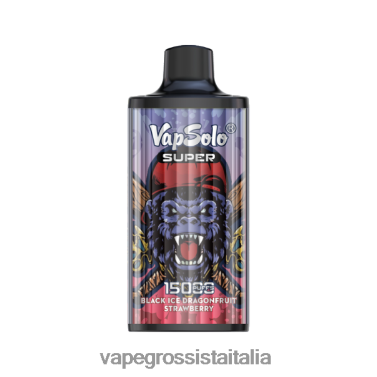Vape Italia Collemarino - Vapsolo SUPER vaporizzatore usa e getta fragola di dragonfruit di ghiaccio nero 8TR48B107