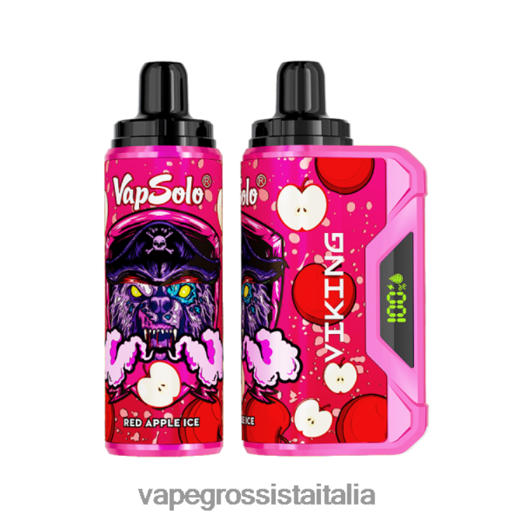 Vape Italia Fano - Vapsolo VIKING vaporizzatore usa e getta ghiaccio alla mela rossa 8TR48B136